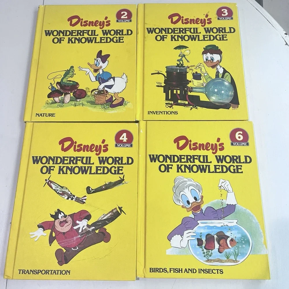 21 Disney WONDERFUL WORLD OF KNOWLEDGE Book Lot Collectors Edition Homeschool‎